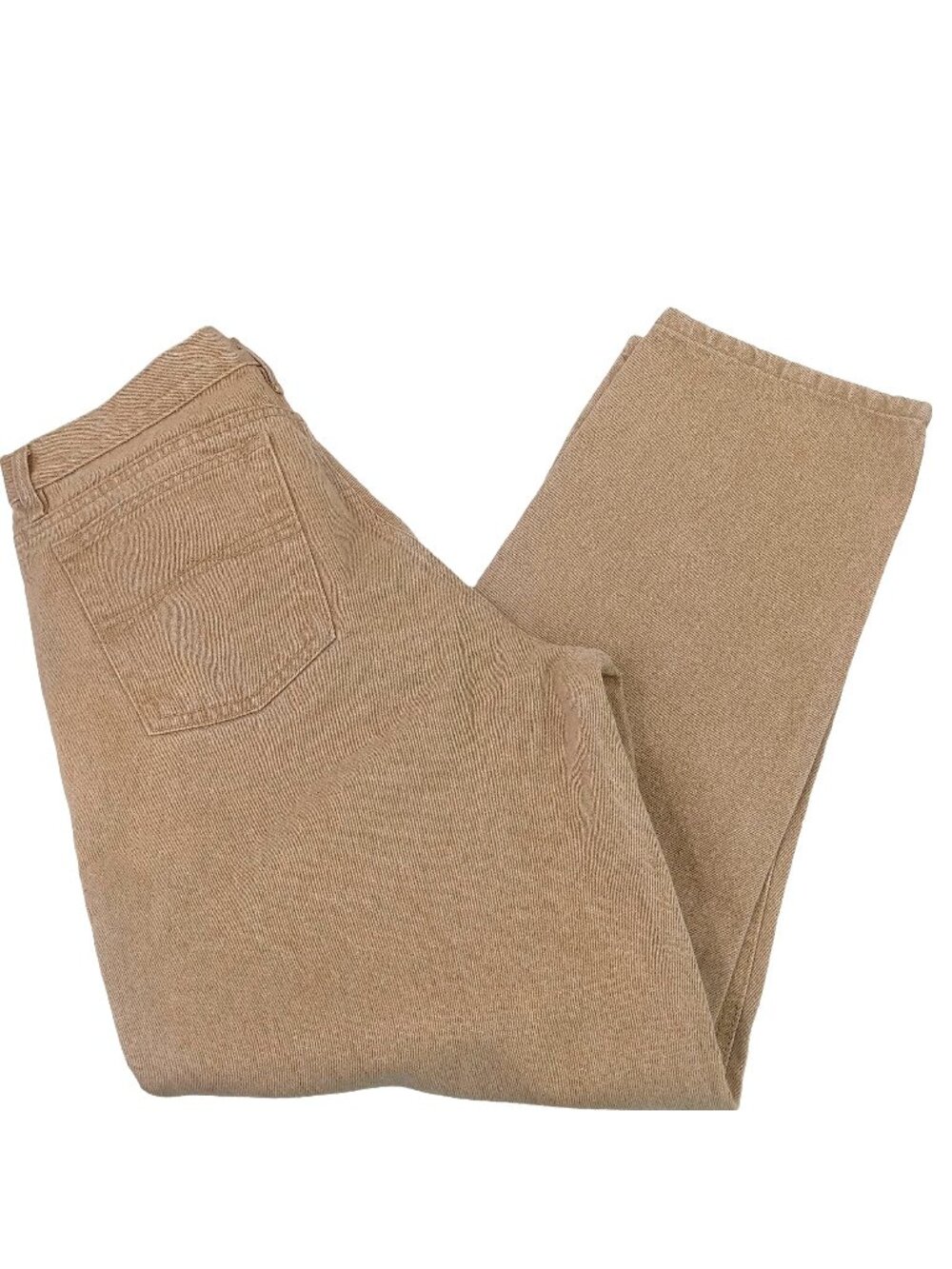 Vintage Bugle Boy 750 Pants Jeans Mens Size 36 Cotton Tan Baggy 5 Pocket 36x30